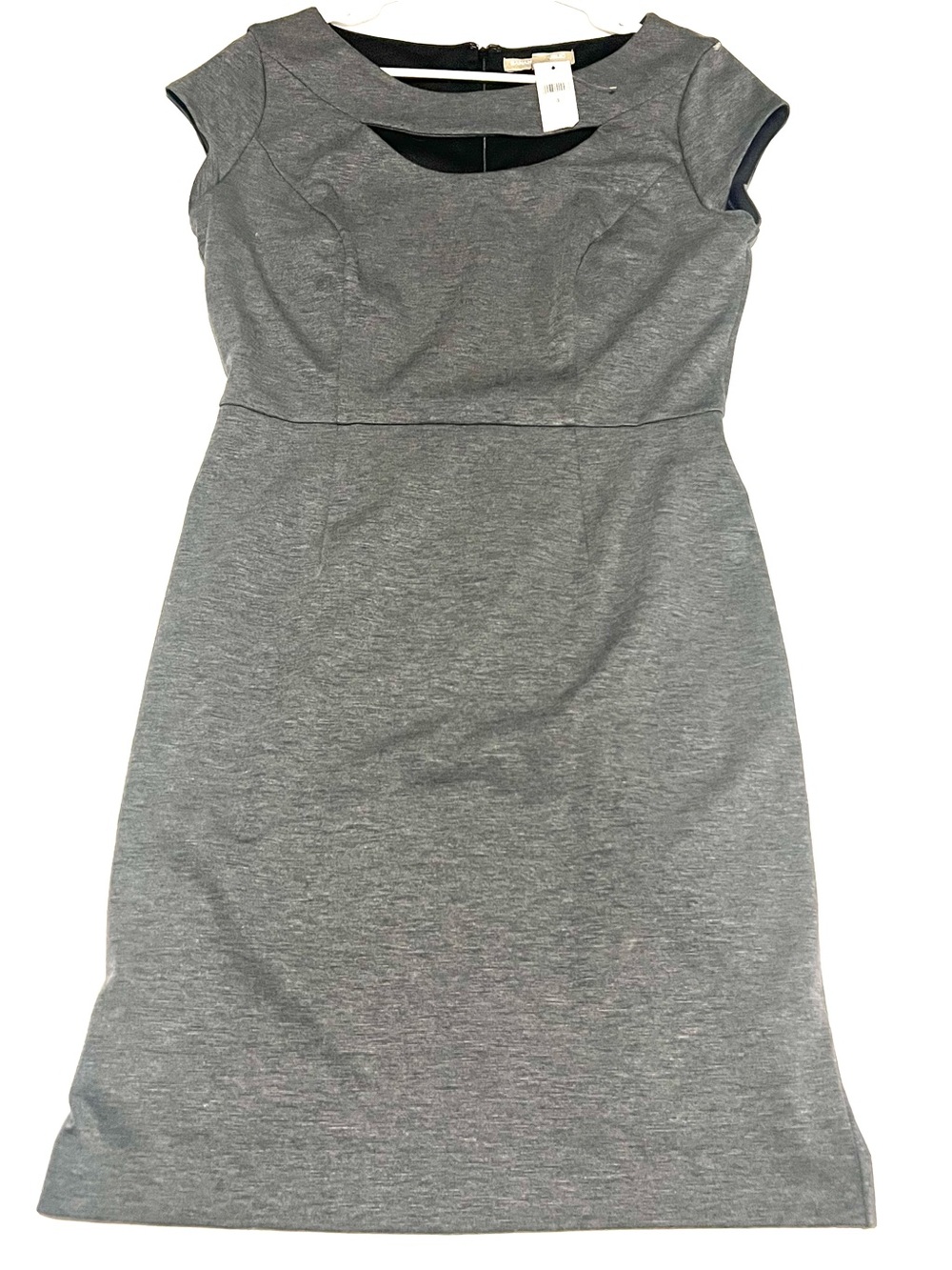 Banana Republic Bodycon Fitted Grey Dress With Keyhole Neckline Size 4